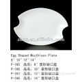 Egg-shaped Mouthless Plate